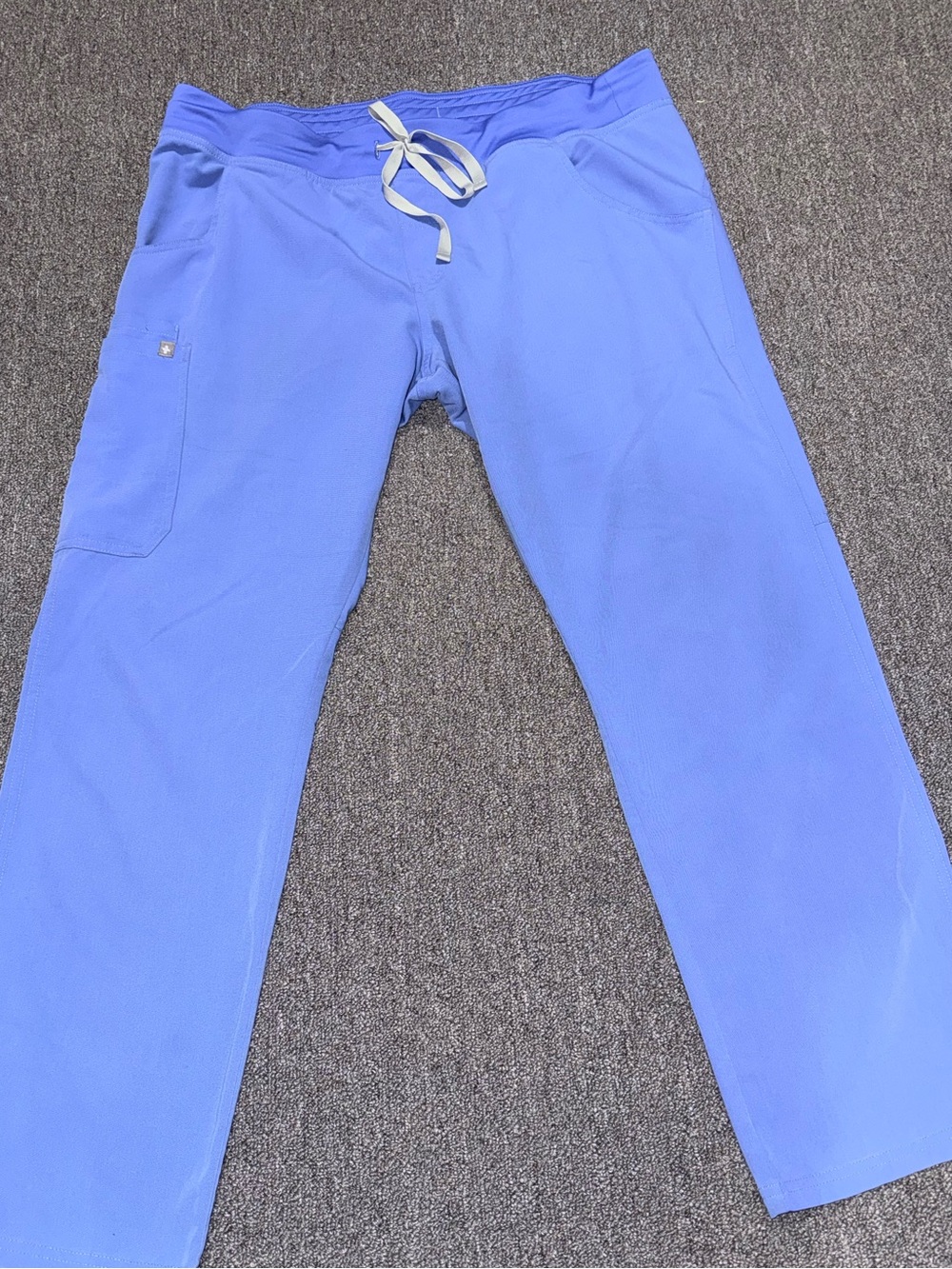FIGS CEIL Blue Drawstring Pants